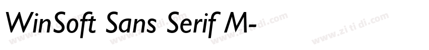 WinSoft Sans Serif M字体转换